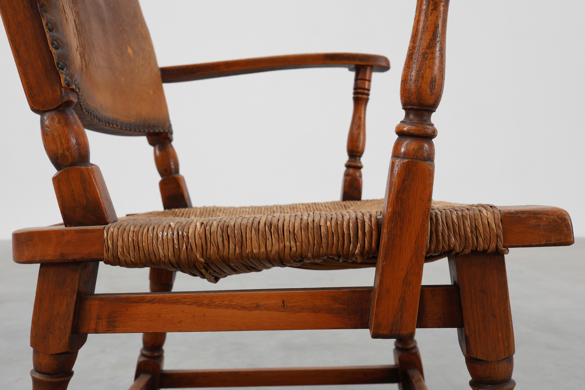 Leather and oak Armchair by Theo Ruth for Artifort, The Netherlands ca. 1940thumbnail